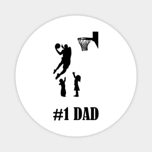 #1 Basketball Dad Magnet